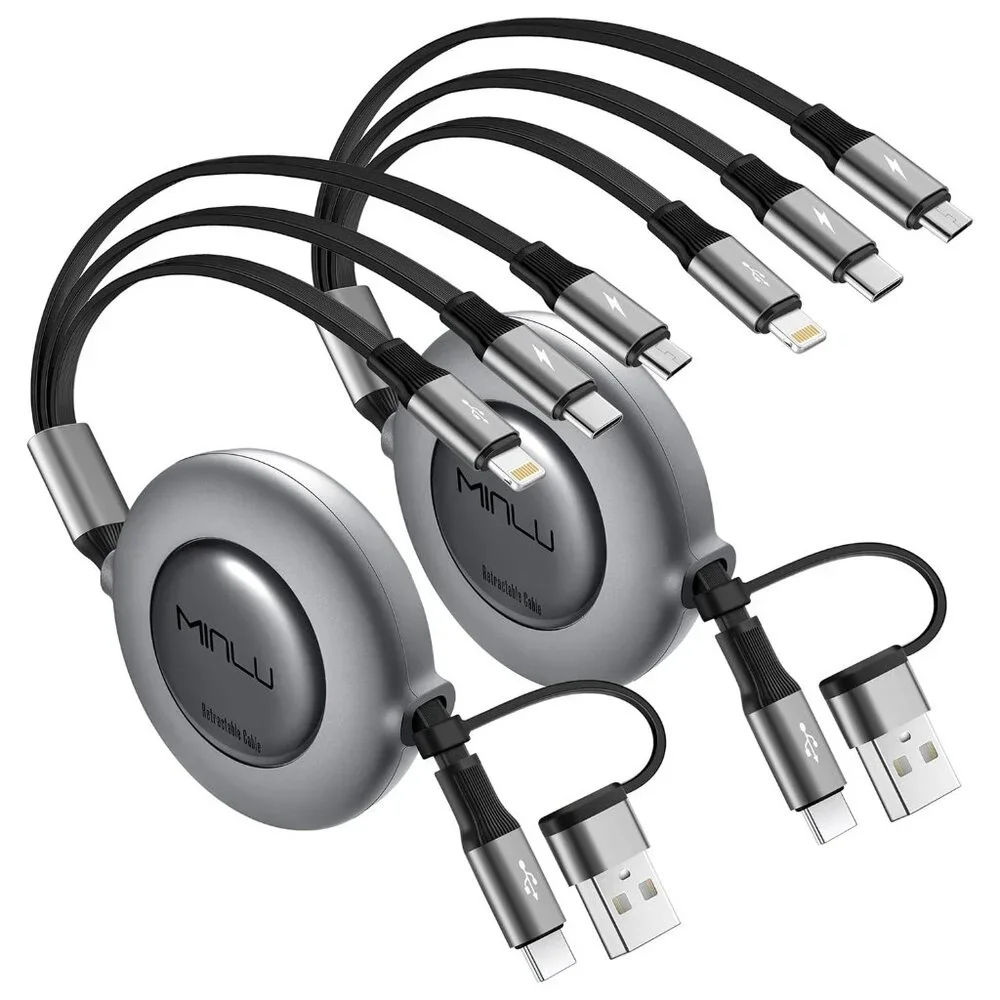 3 in 2 Multi Charging Cable,2Pack 4Ft